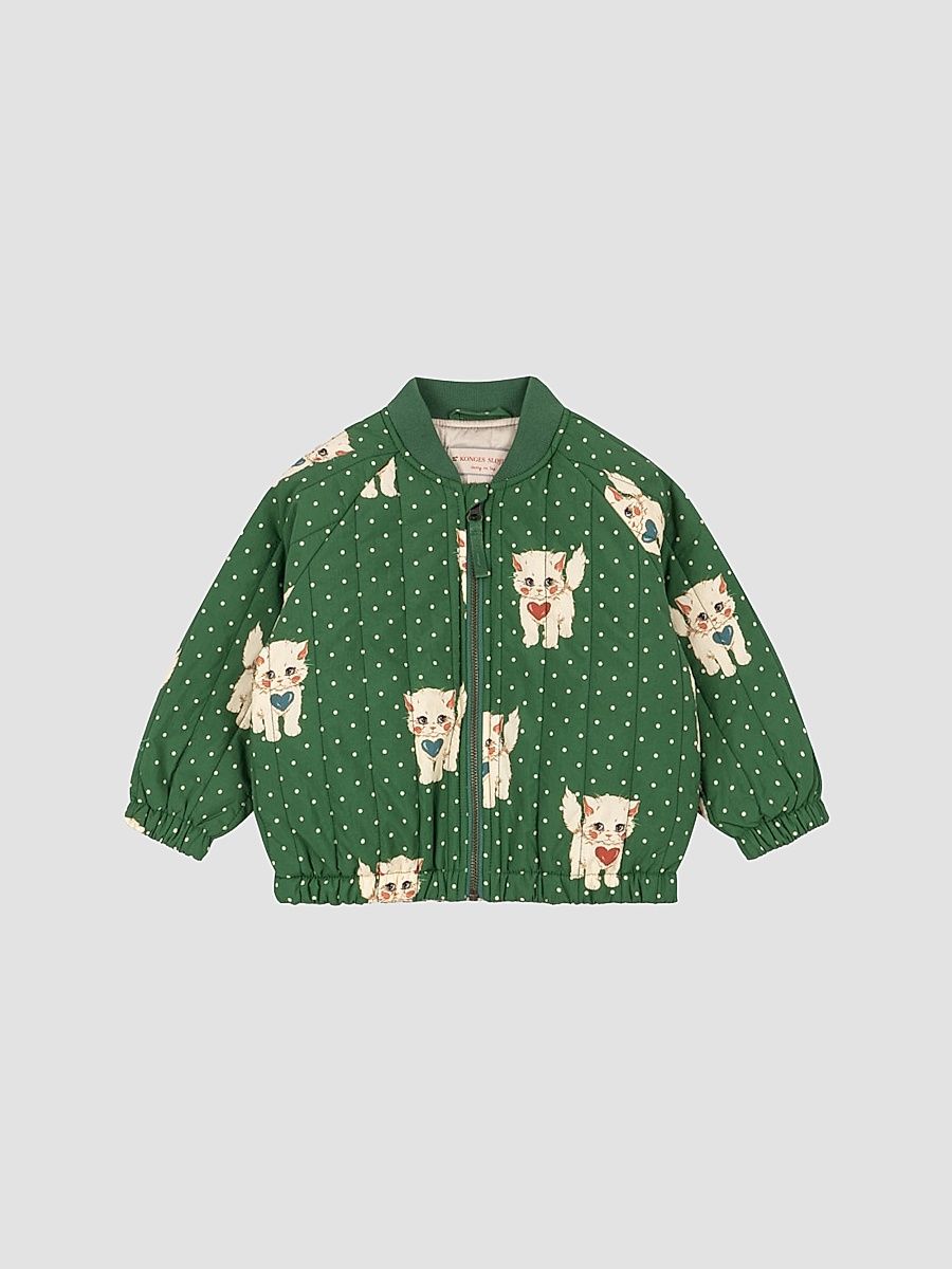 Baby Girl's & Little Girl's Juno Printed Bomber Jacket - Dot Miao Verde - Size 6