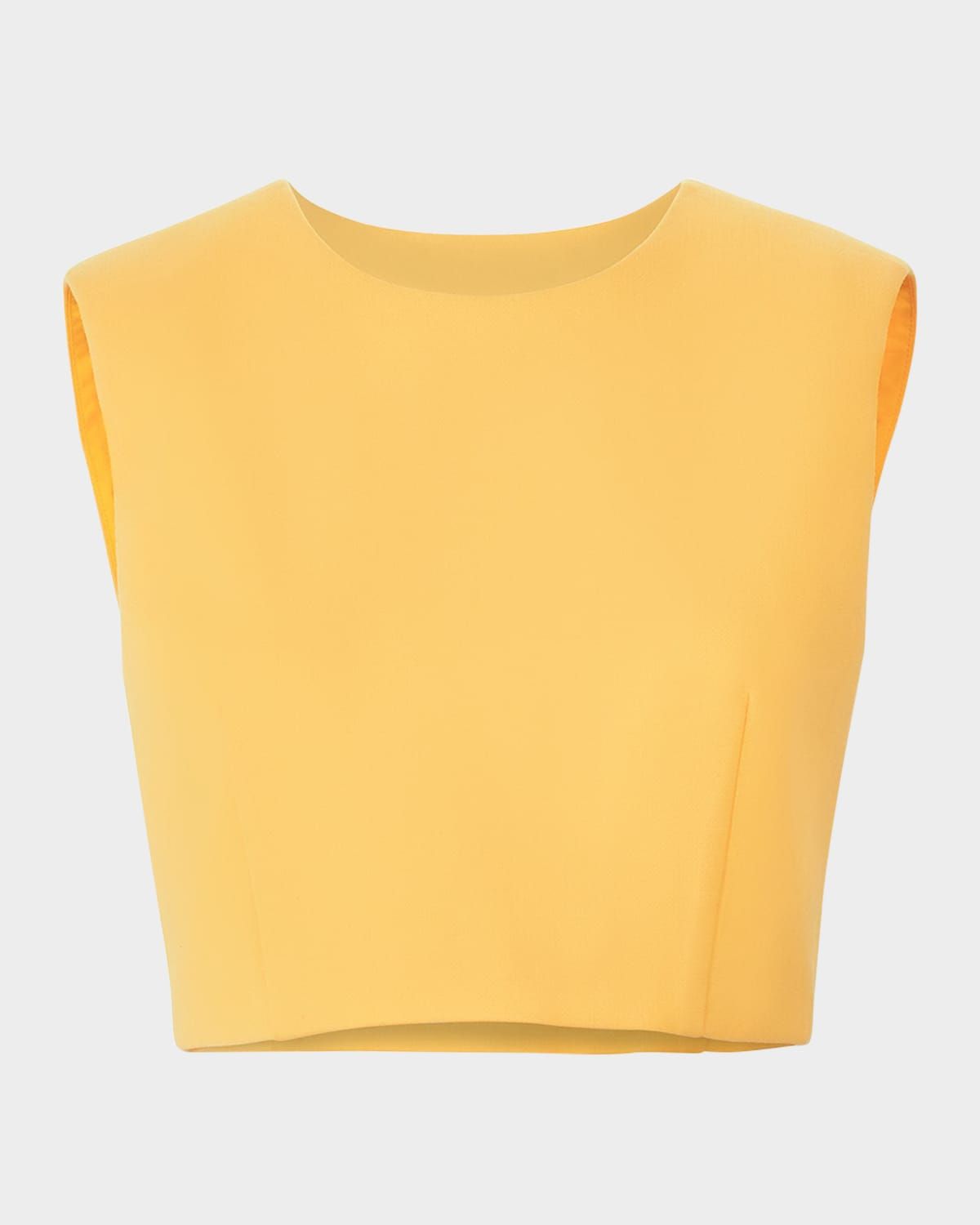 Sleeveless Wool Stretch Crop Top