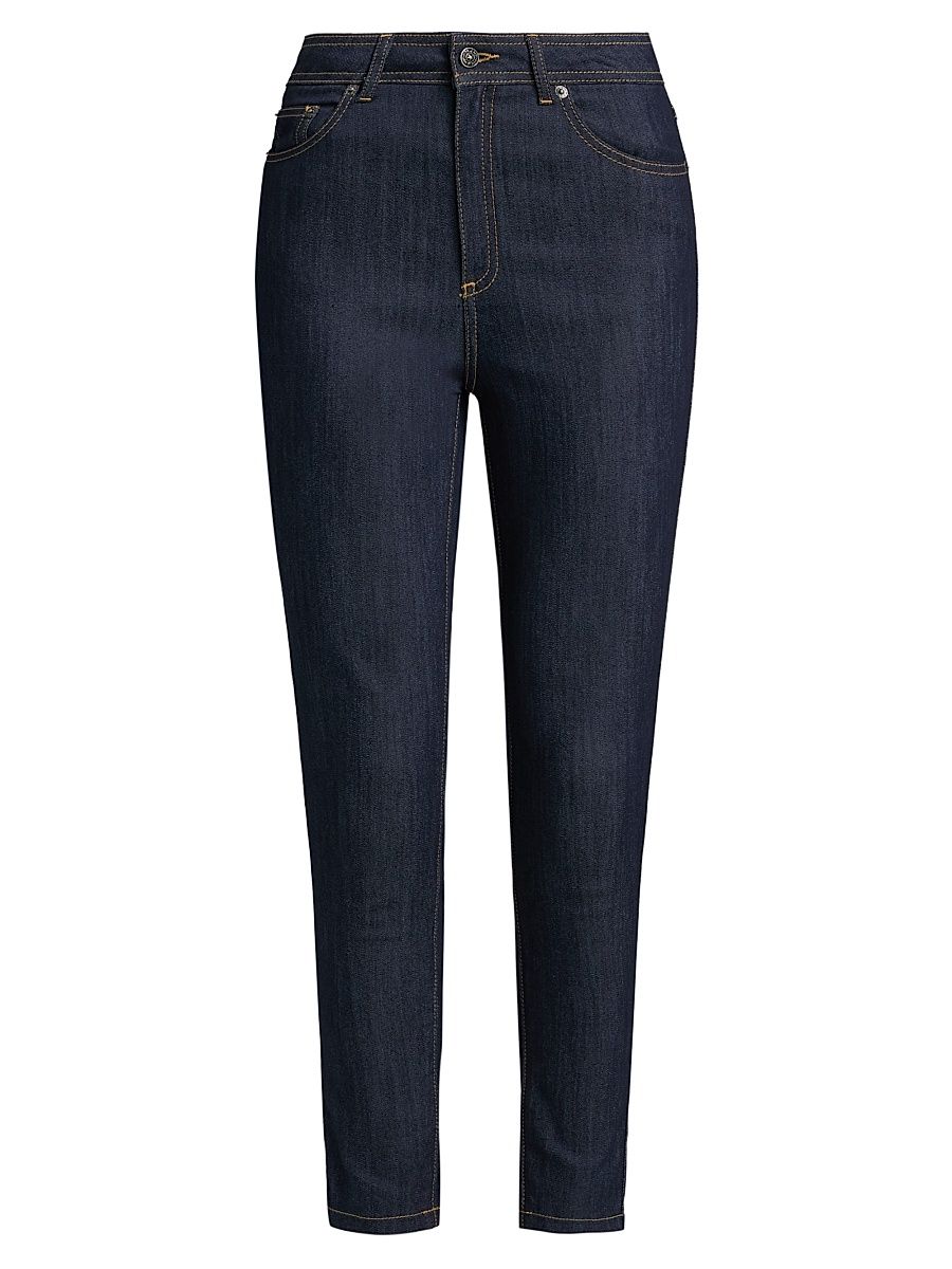 Women's Frankie Mid-Rise Crop Skinny Jeans - Indigo - Size 12