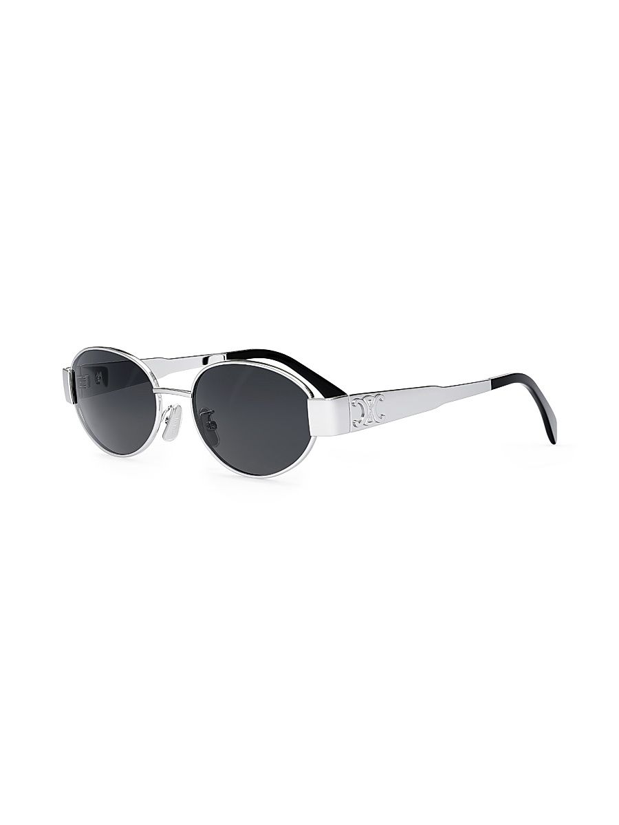 Women's Triomphe 54MM Oval Sunglasses - Palladium