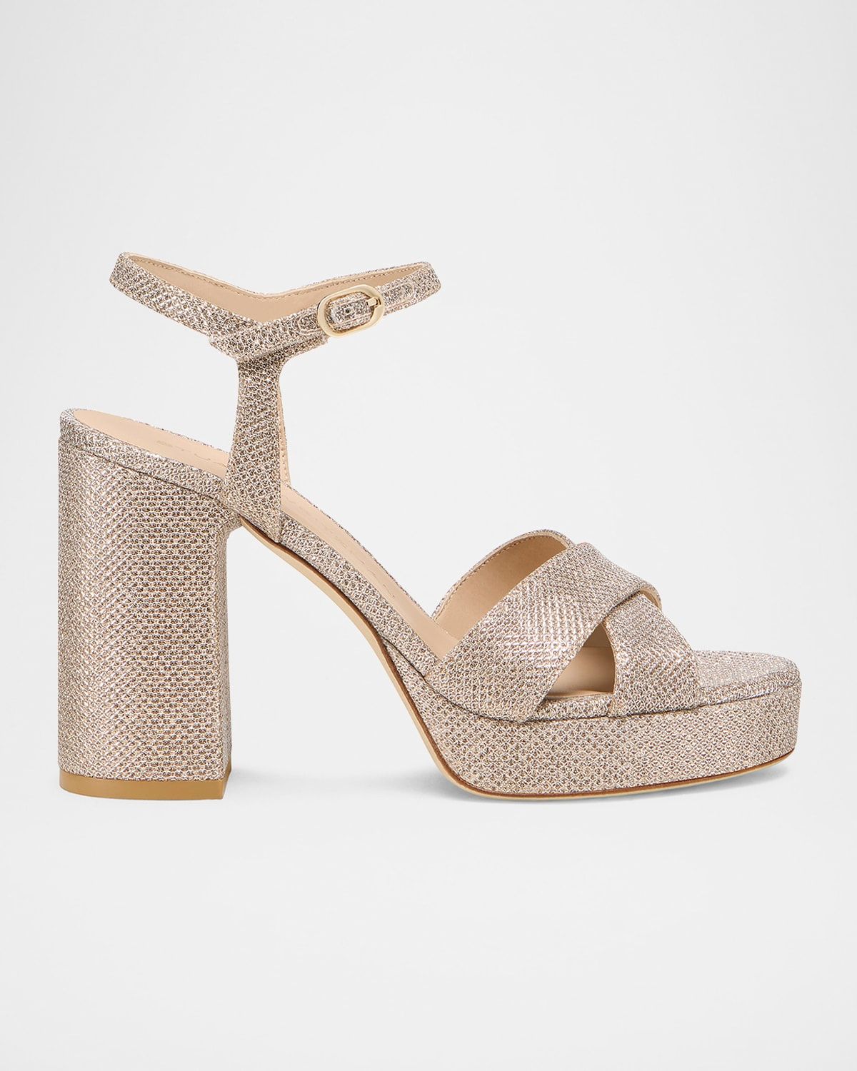 Dayna Metallic Crisscross Platform Sandals