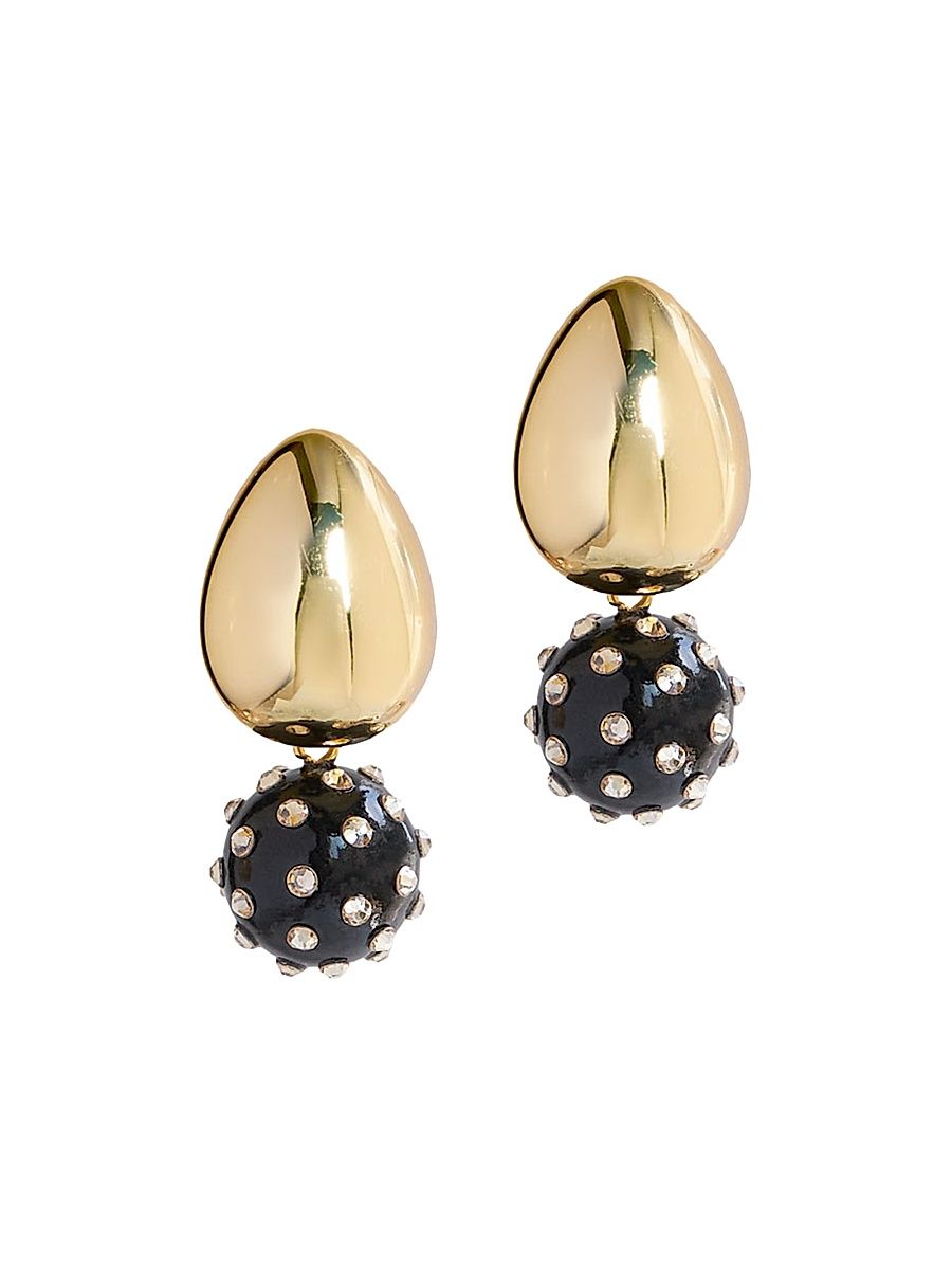 Women's La Dolce Vita Tulia 18K-Gold-Plated, Crystal & Glass Jet Earrings - Gold Twilight