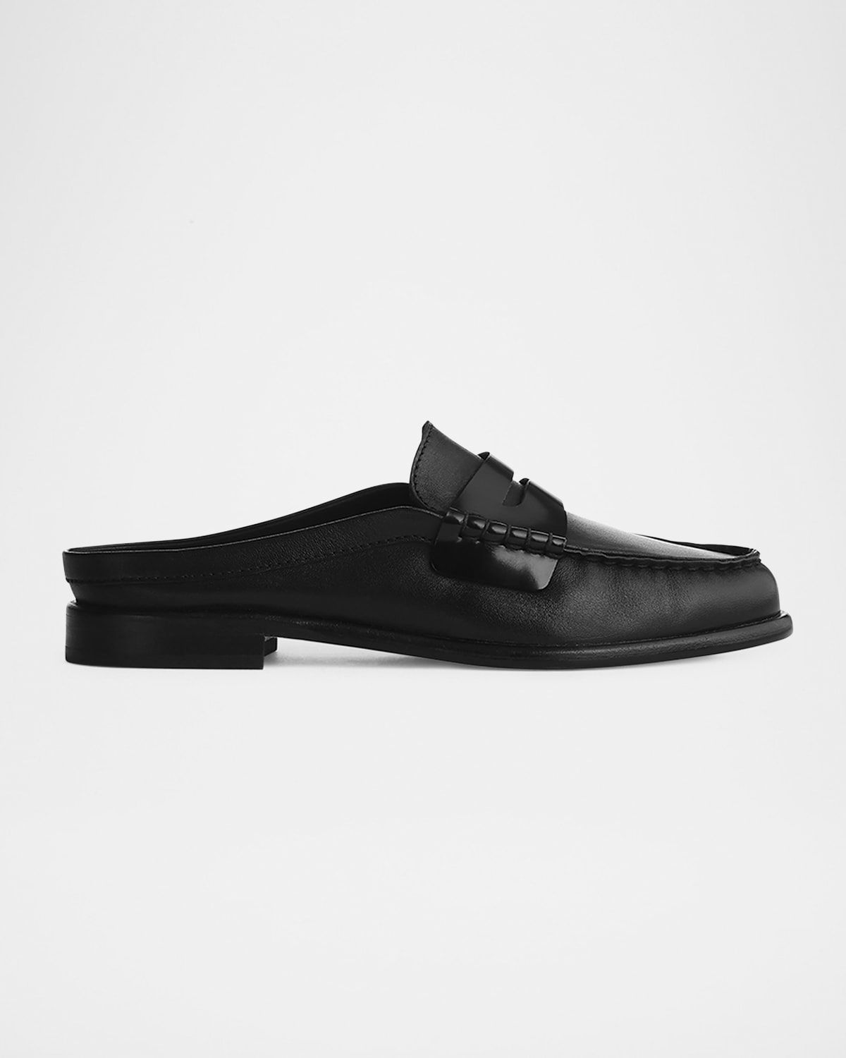 Carter Leather Penny Loafer Mules