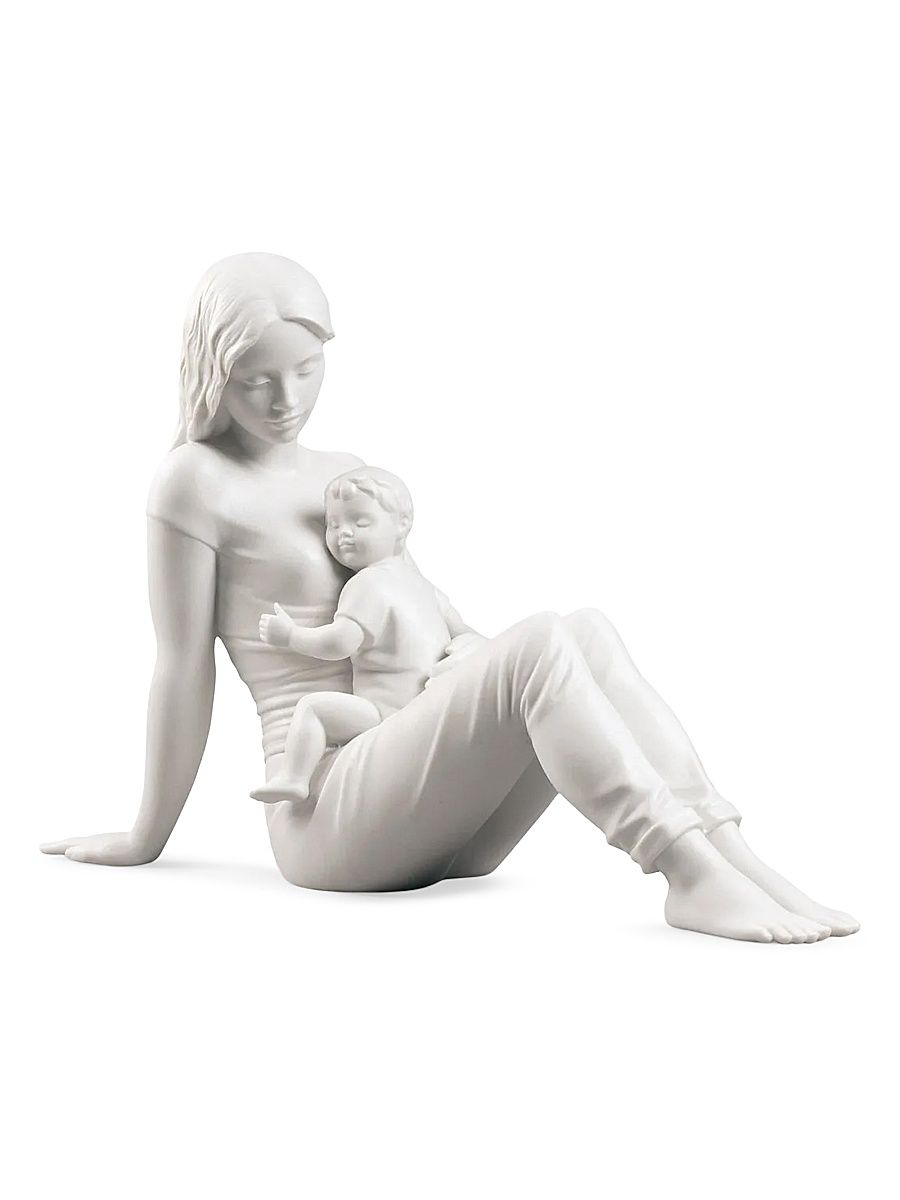 A Mother's Love Porcelain Sculpture - White