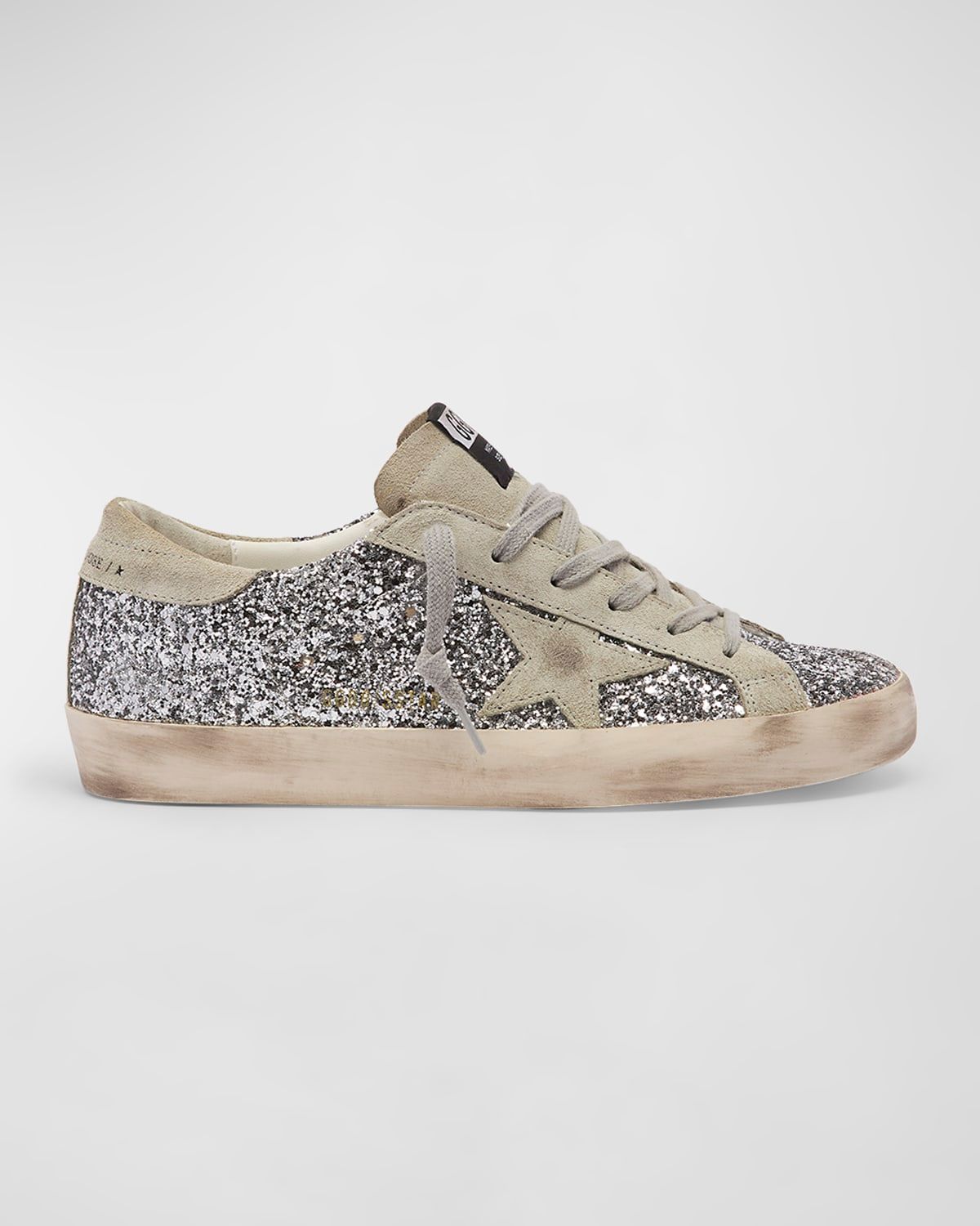 Superstar Suede Glitter Low-Top Sneakers