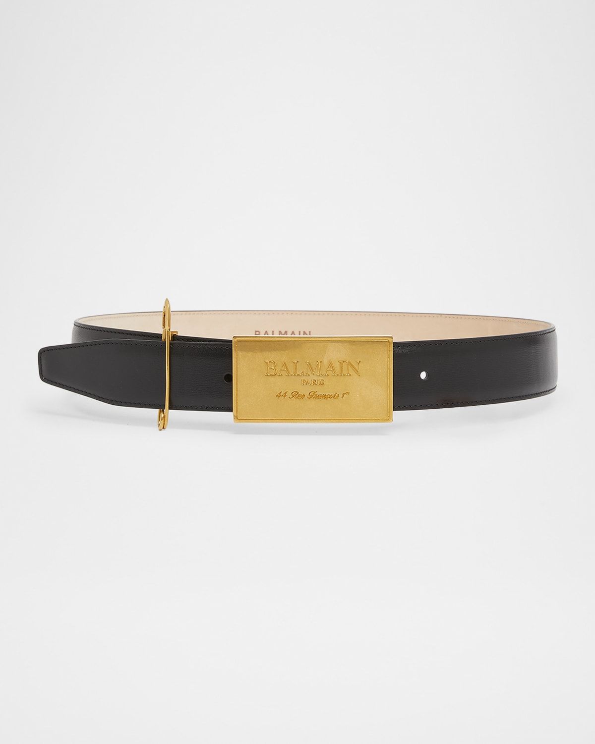 Calfskin Leather Belt W/ Safety Pin