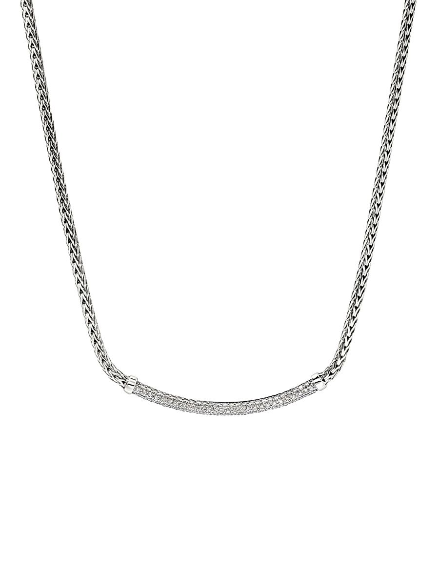 Women's JH Essentials Sterling Silver & 0.71 TCW Diamond Pavé Necklace - Silver