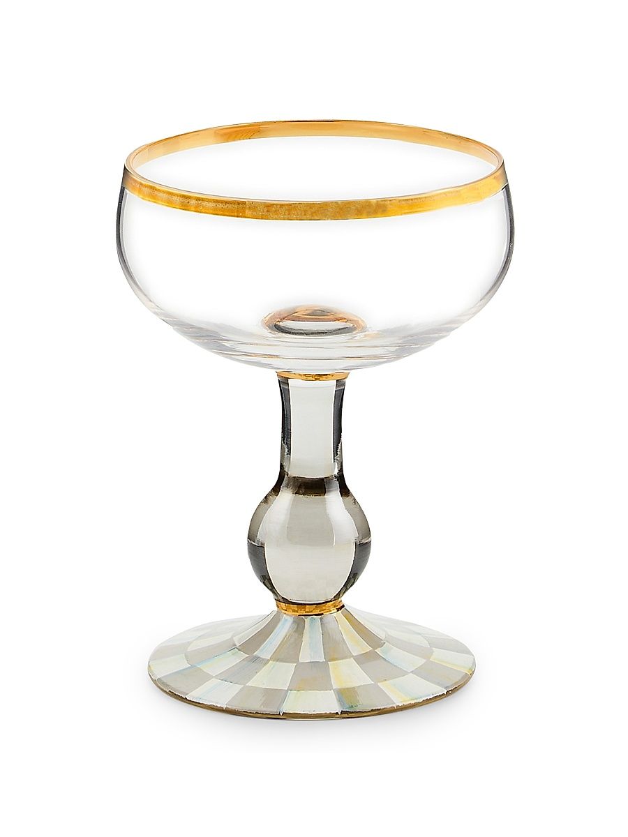Sterling Check Coupe Glass
