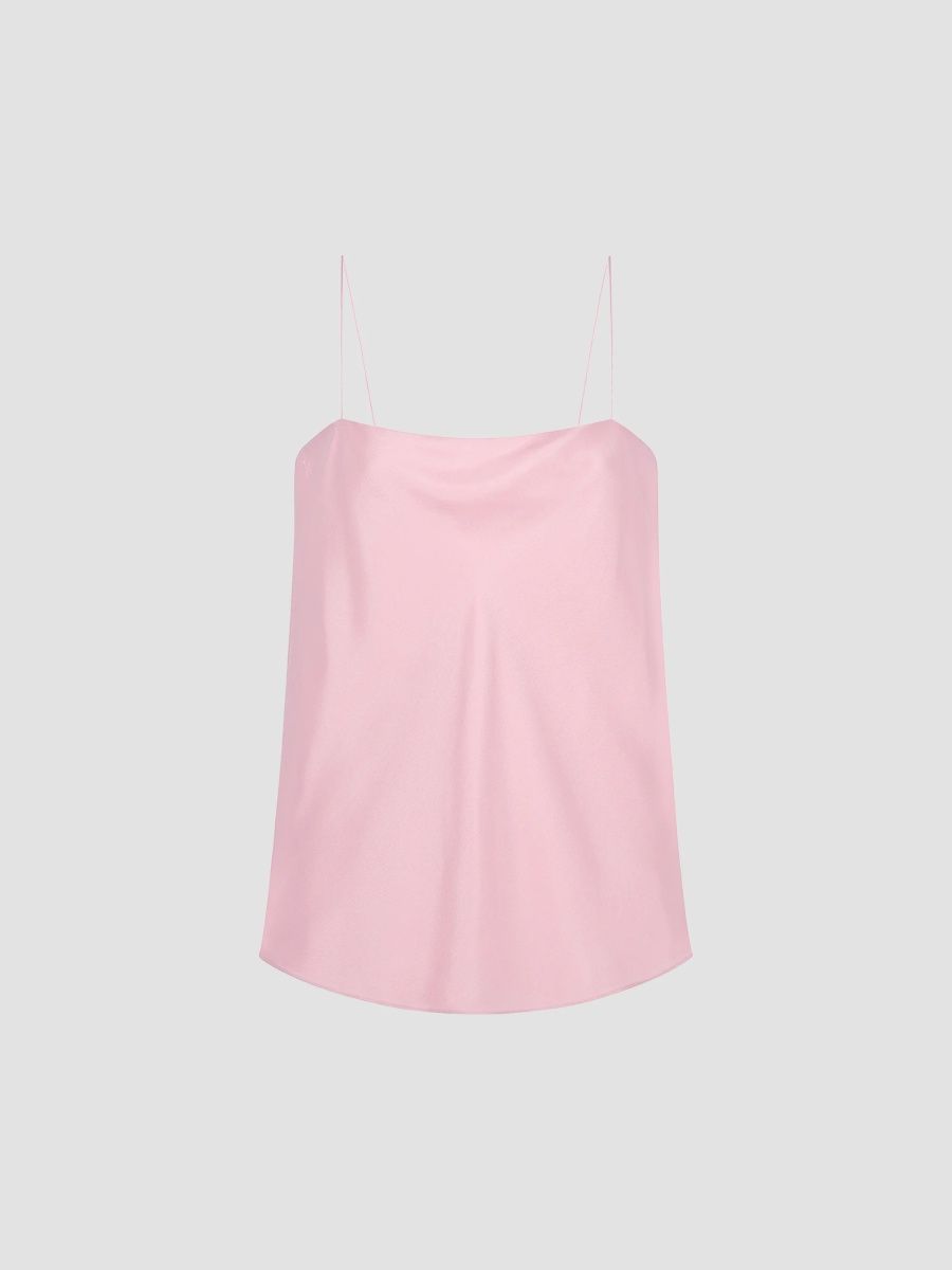 Another Tomorrow Women's Silk Camisole - Seashell Pink - Size Large