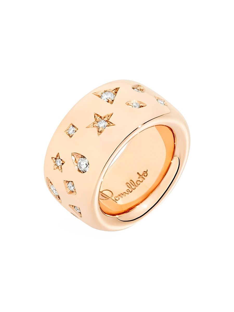 Women's Iconica 18K Rose Gold & Diamond Ring - Rose Gold - Size 6.25