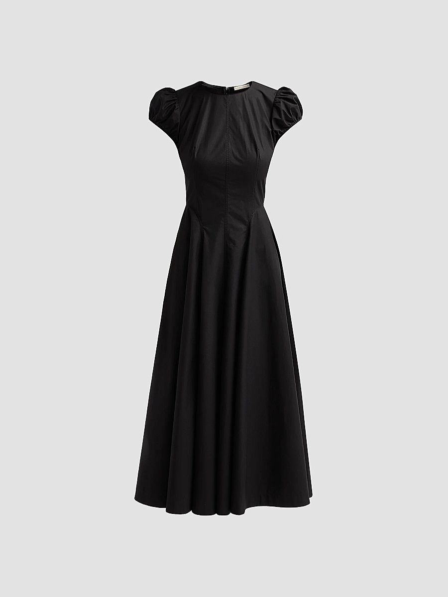DÔEN Women's Rivelle Cotton Midi Dress - Black - Size XS
