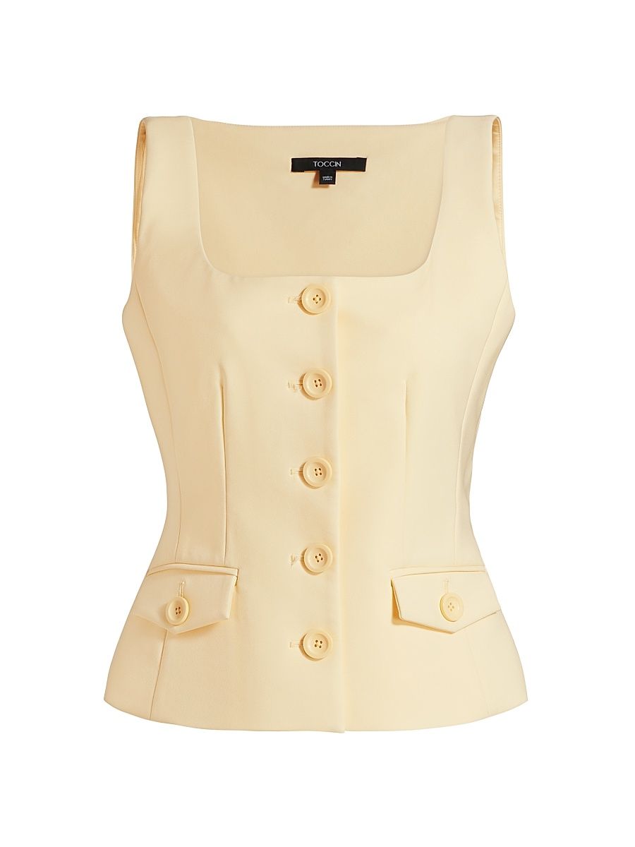 Women's Georgia Vest Top - Butter - Size 10