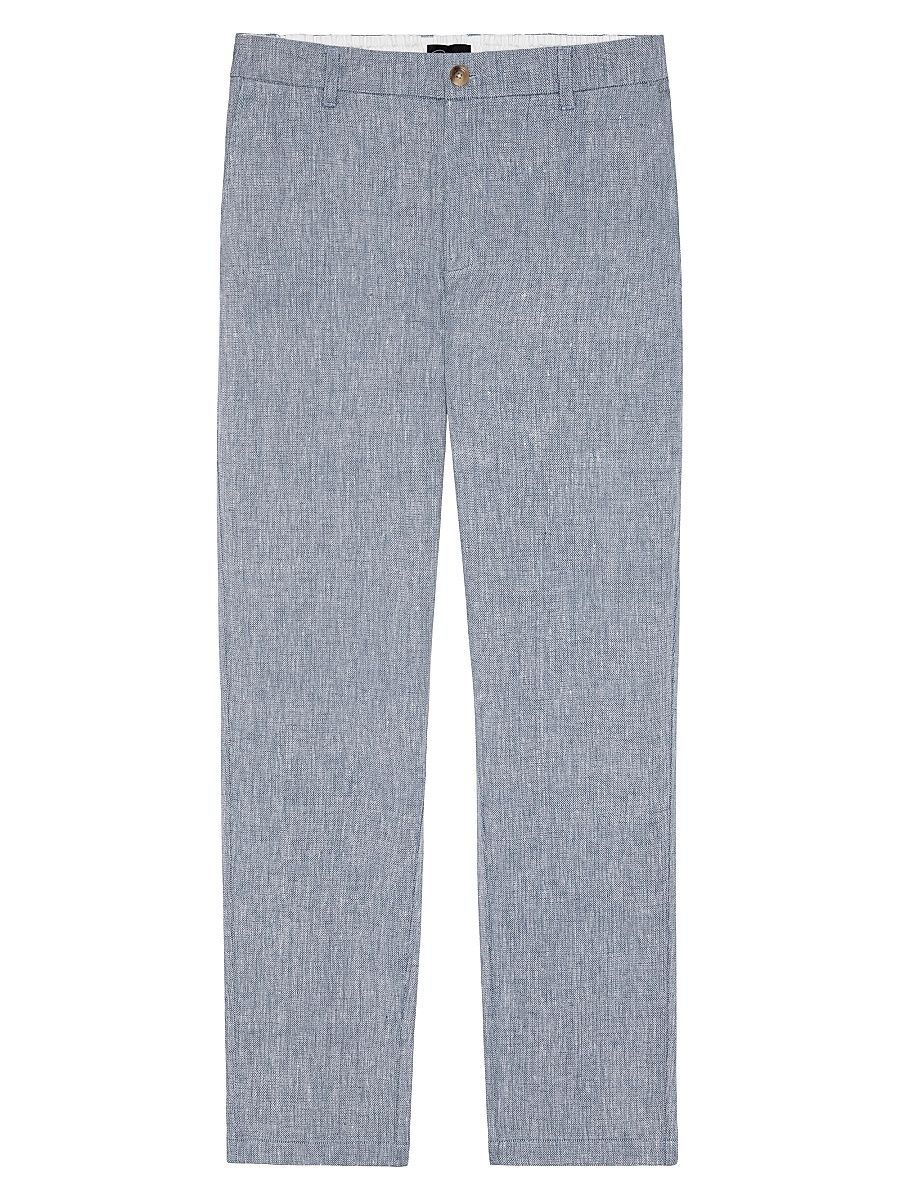 Men's Irving Bicoastal Cotton-Linen Pants - Bicoastal Blue - Size 35