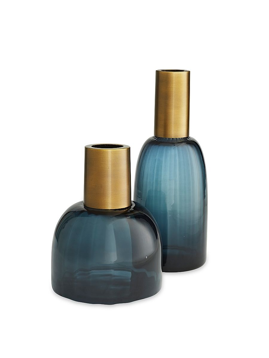 Huff 2-Piece Vase Set - Blue