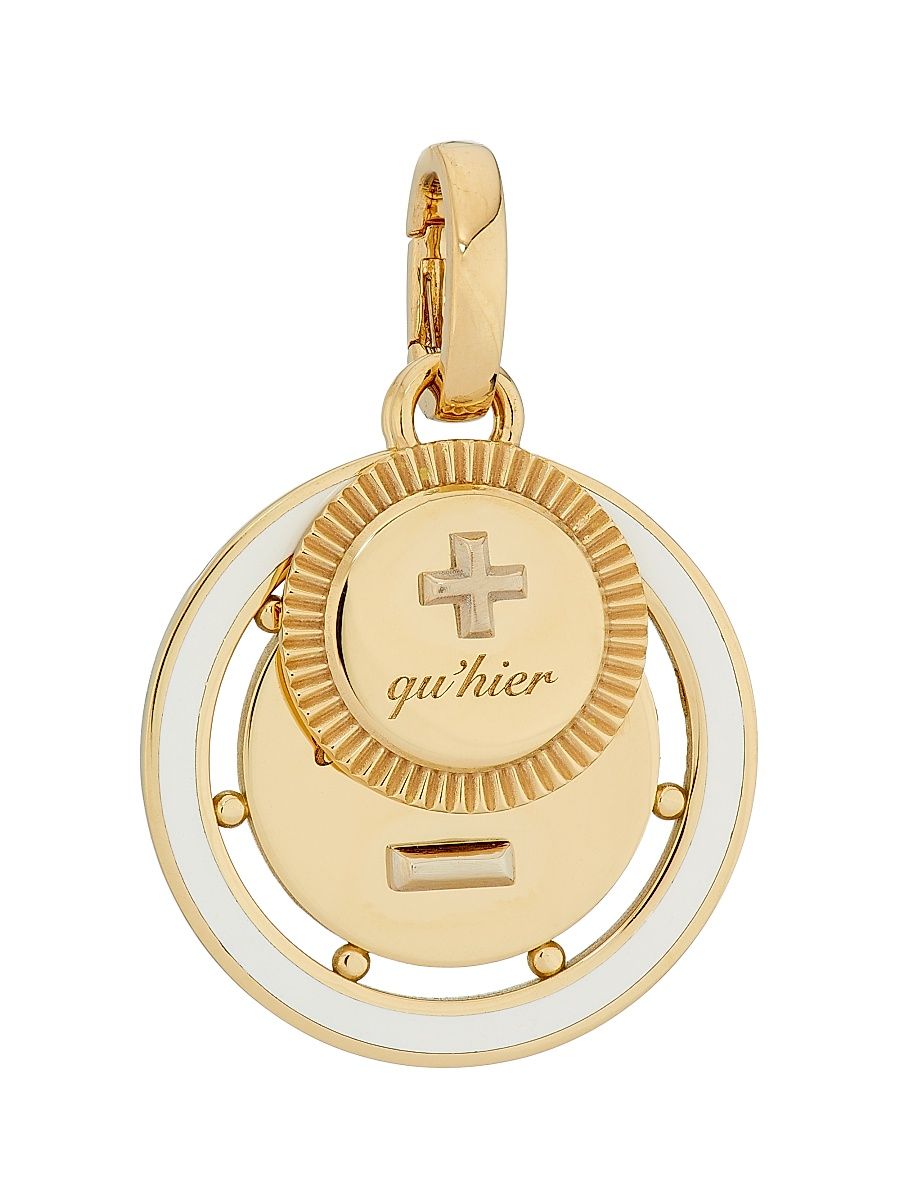 Women's Vivacity 18K Yellow Gold & Ceramic Ever Growing Love Medallion - Yellow Gold