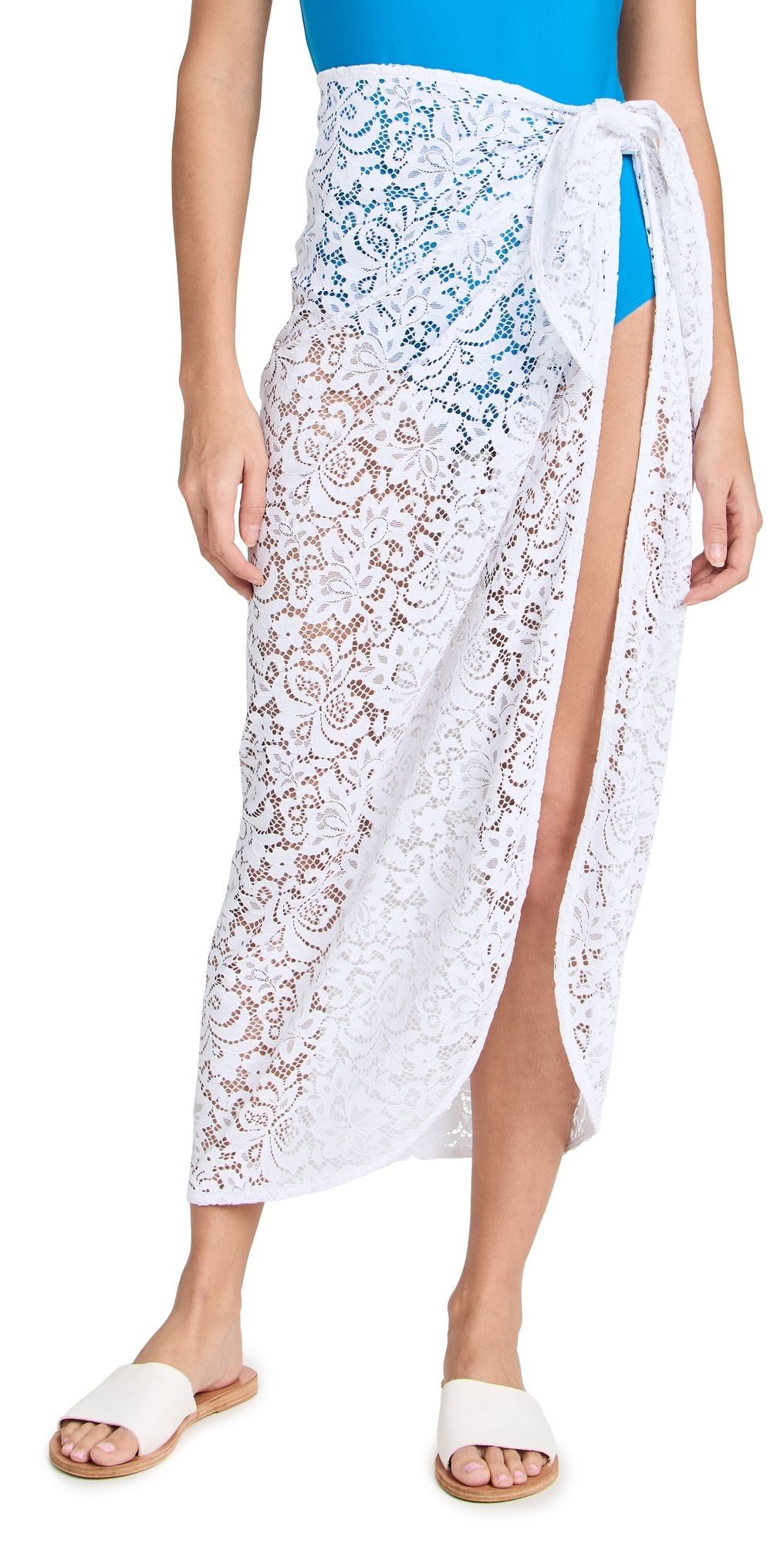 STYLEST AquaLace Quick-Drying Lace Pareo Blanc 2