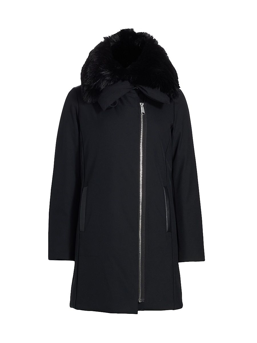 Women's Betsy Asymmetric Down Parka - Black - Size Medium