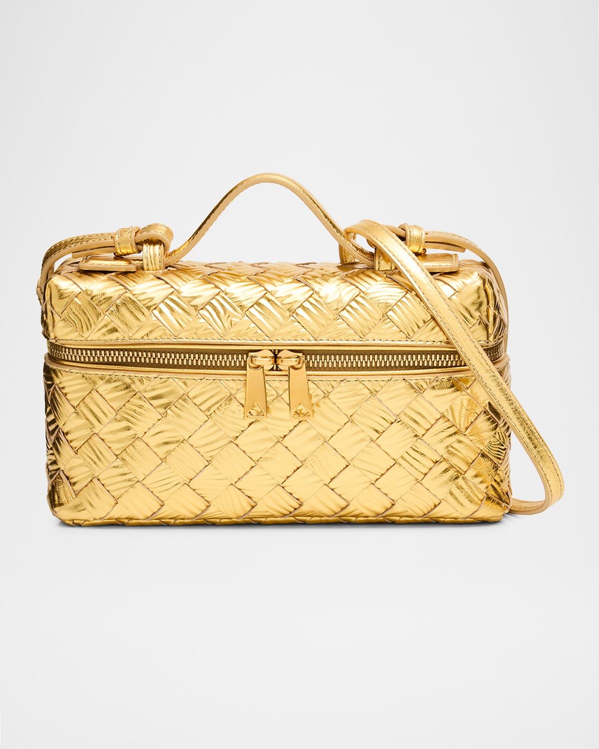 Bang Bang Embossed Laminated Leather Crossbody Bag