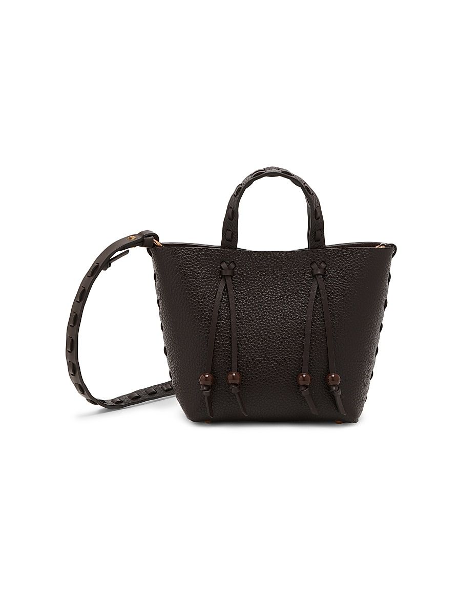 Women's Extra Small Essential Leather Shopping Bag - Mogano