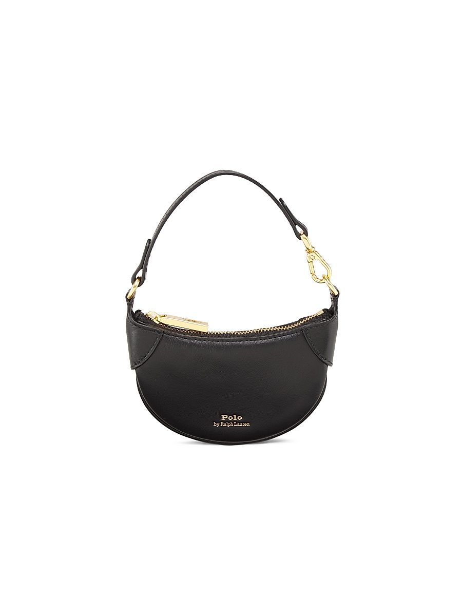 Women's Polo ID Leather Convertible Card Case - Black