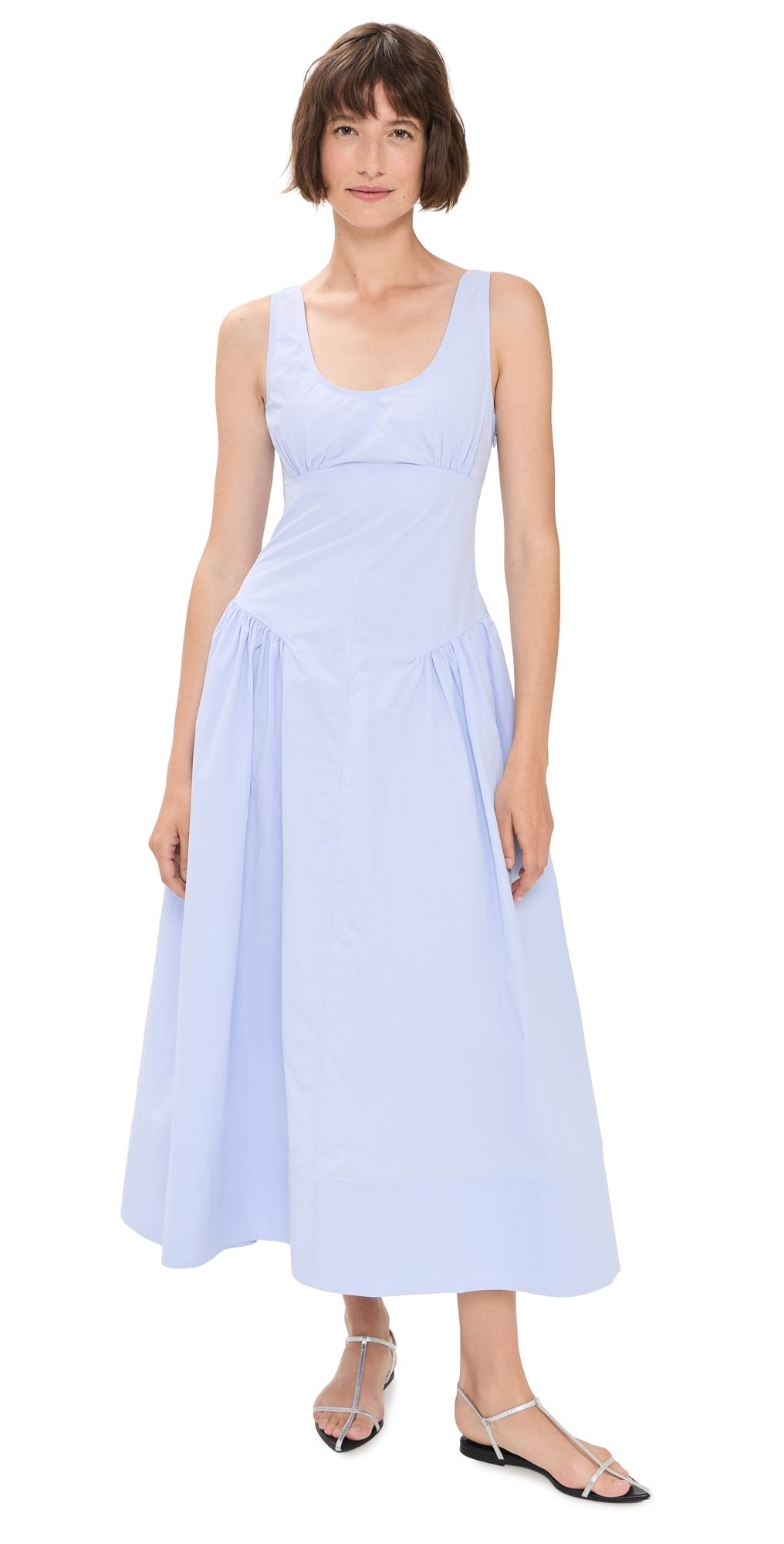 Proenza Schouler White Label Kendall Dress in Tech Cotton Sky 12