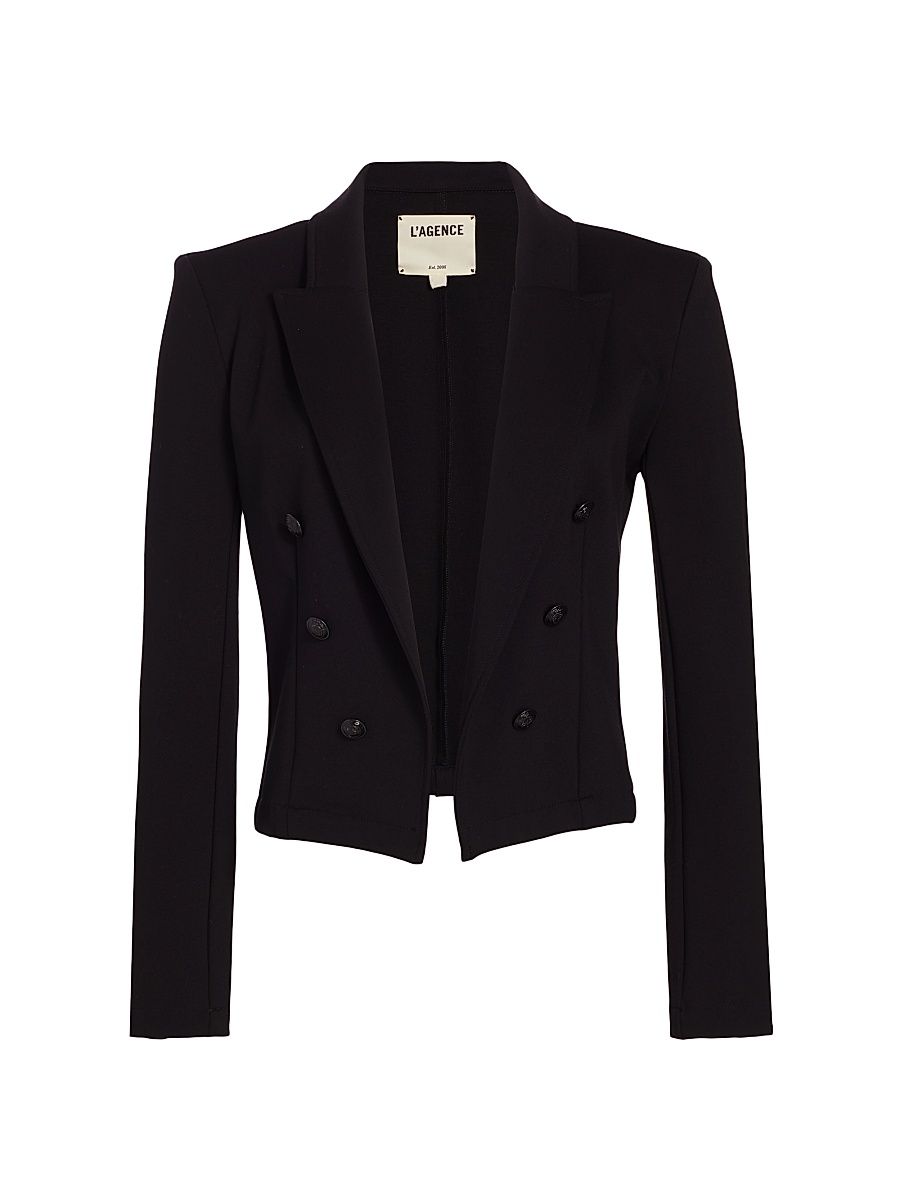 Women's Wayne Cropped Blazer - Black - Size Small