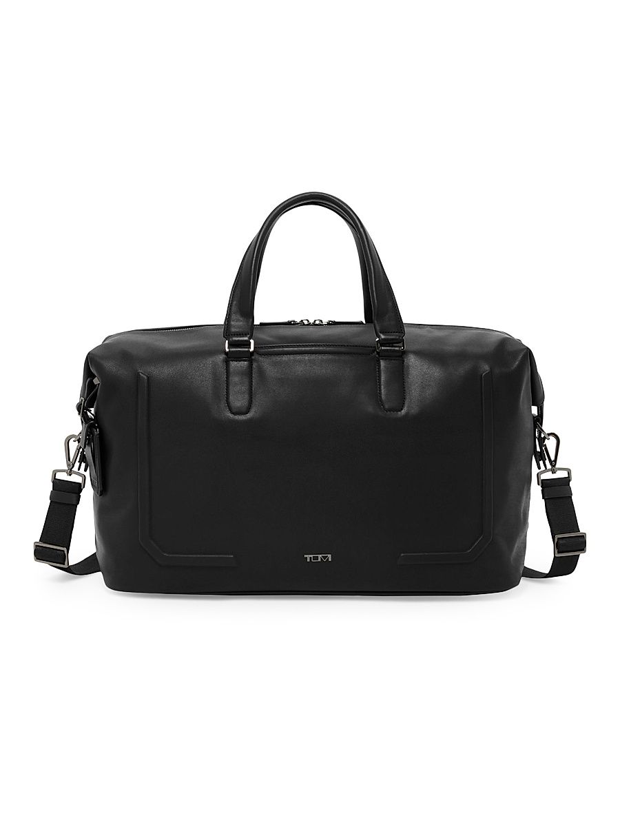 Men's Nelson Leather Duffel Bag - Blackbombe