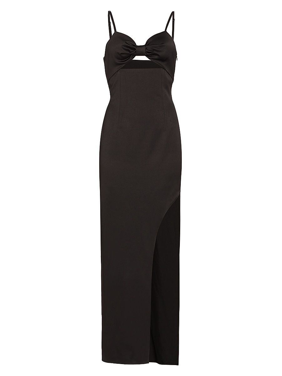 Women's Lupita Bow Maxi Dress - Black - Size Large