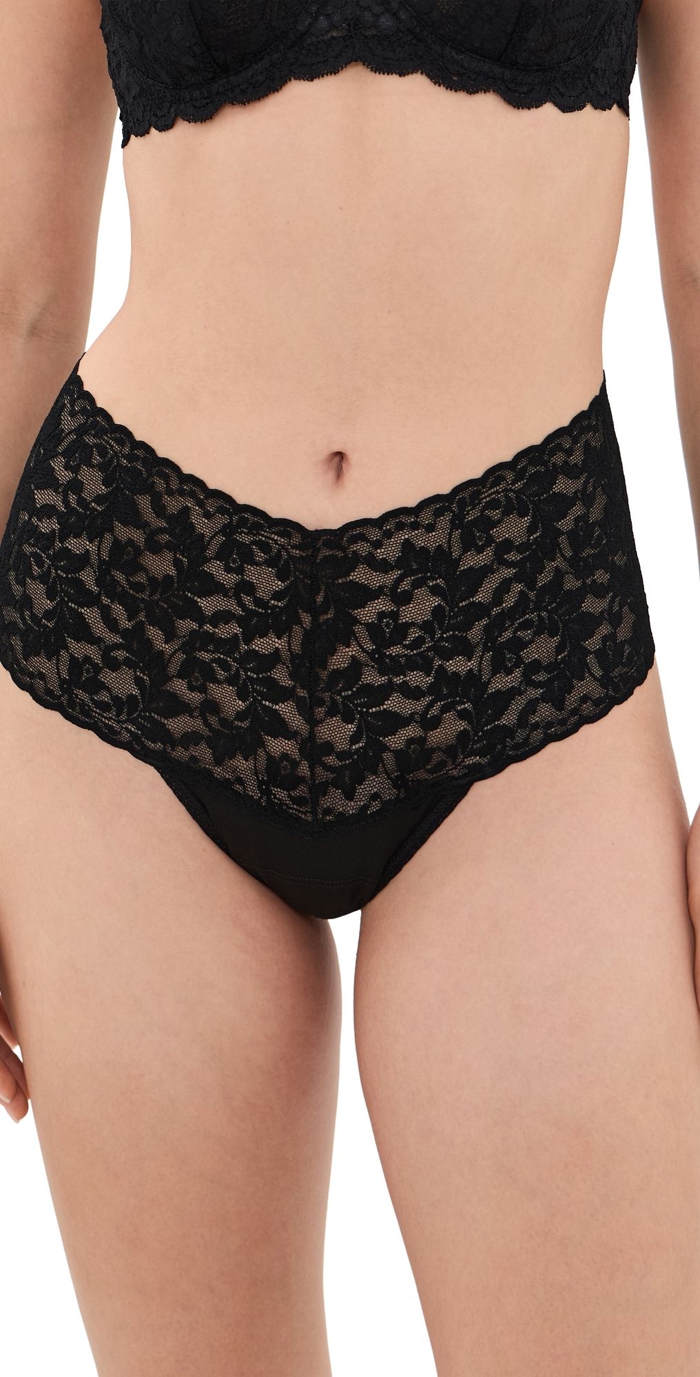 Hanky Panky Retro Thong Black One Size