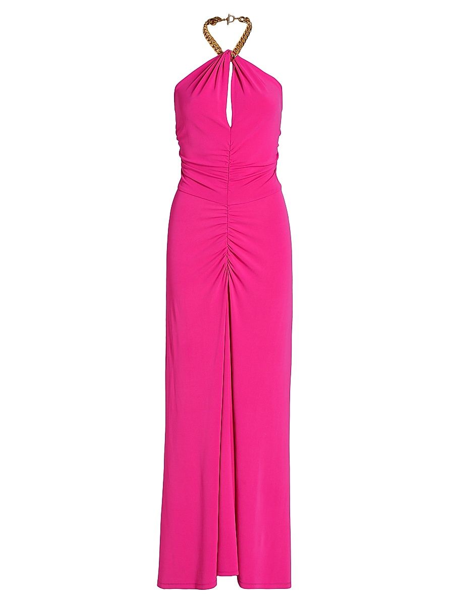 Women's Reze Chain-Link Halter Dress - Hot Pink - Size XS