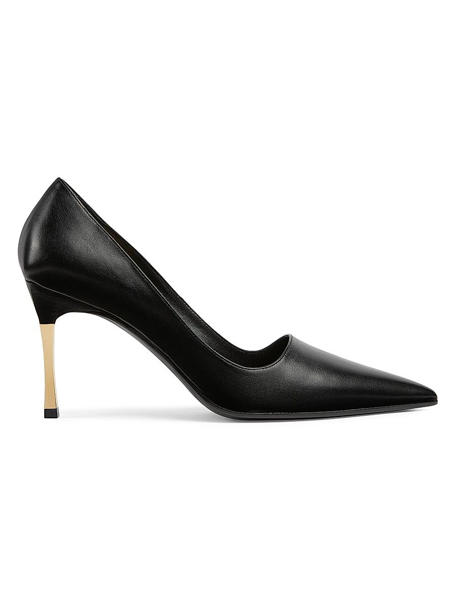 Women's Trinity 85MM Leather Pumps - Black - Size 9.5