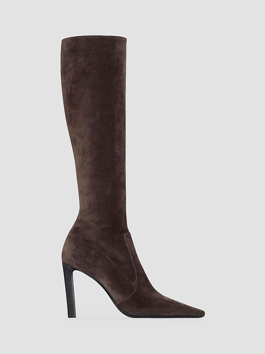 Saint Laurent Women's Francoise Boots in Suede - Bear Brown - Size 12
