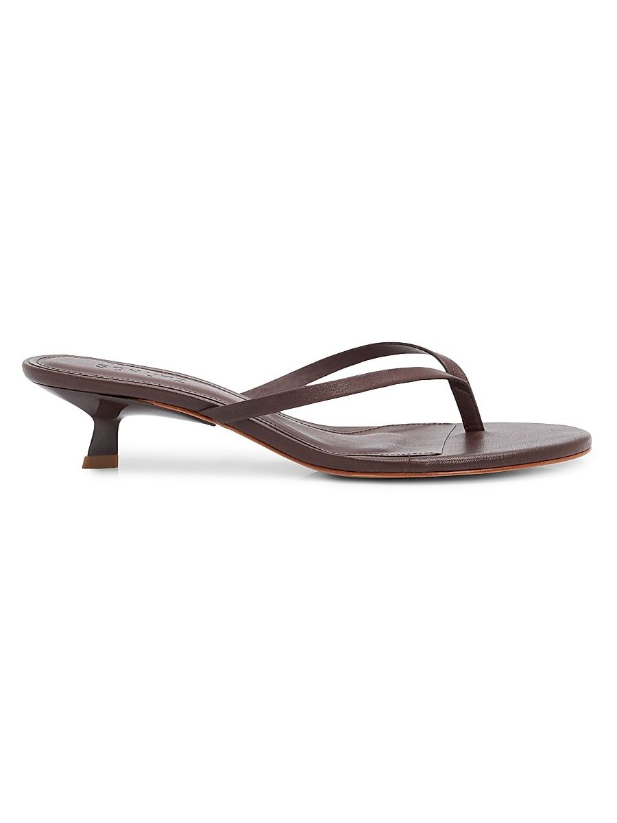 Women's Carolyn 50MM Leather Sandals - Root Brown - Size 11