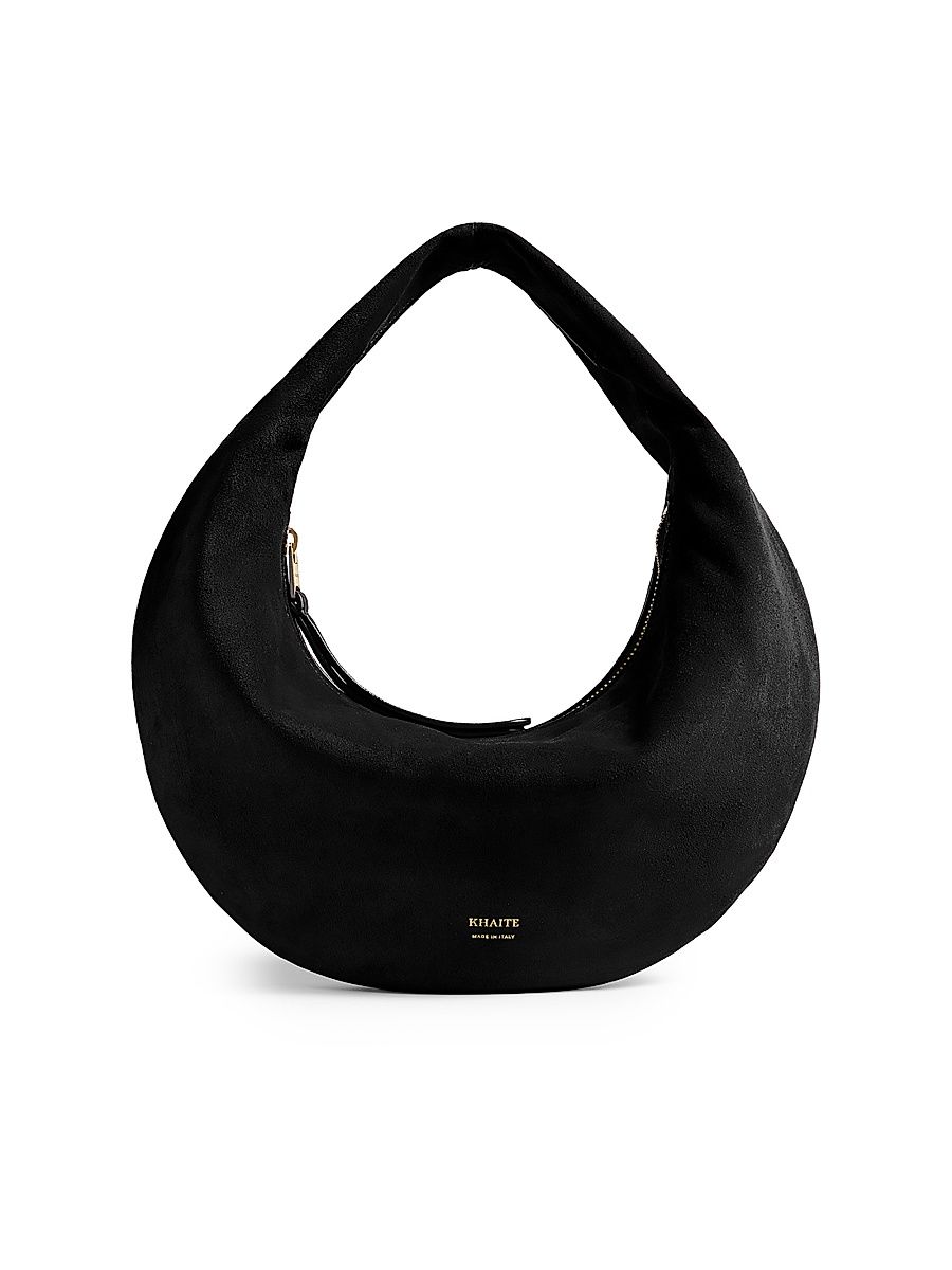 Women's Olivia Mini Suede Hobo Bag - Black