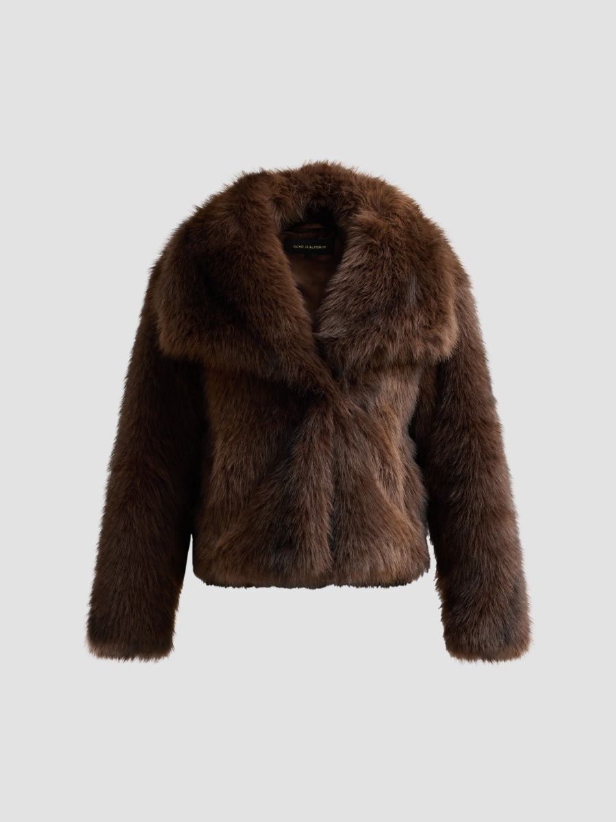 Kobi Halperin Women's Kiera Faux-Fur Short Coat - Brown - Size XXL