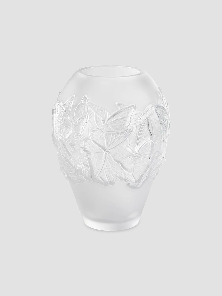 Papillons Crystal Vase - Clear