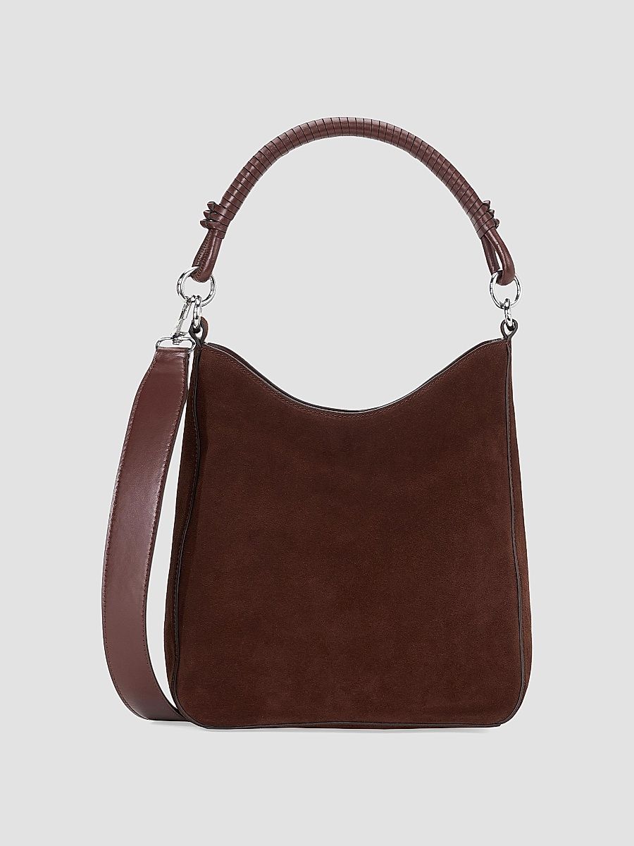 Staud Women's Mel Suede Shoulder Bag - Mahogany