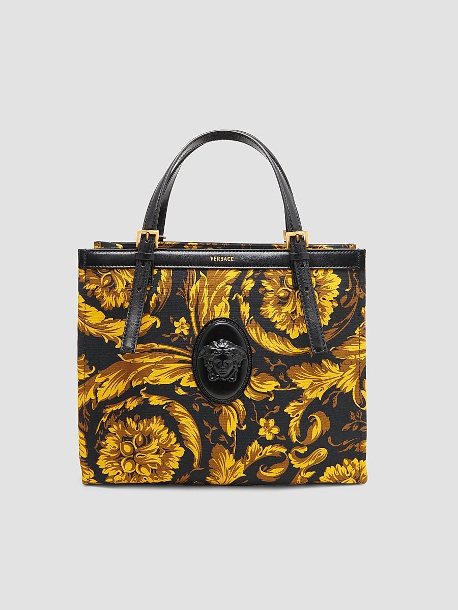 Women's Rivière Large Heritage Print Tote Bag - Black Multicolor Gold
