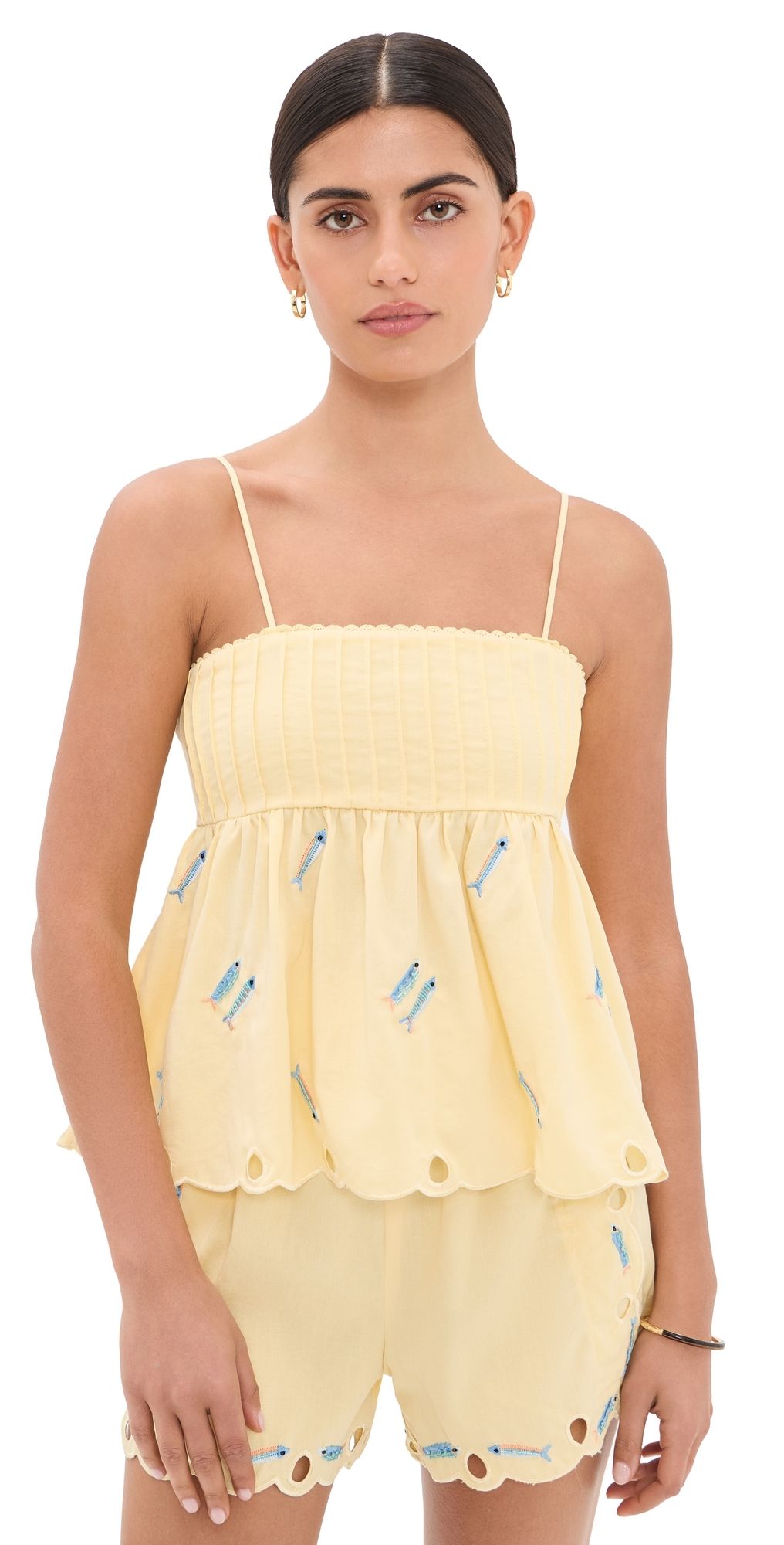 En Saison Ellie Top Yellow Blue Multi S