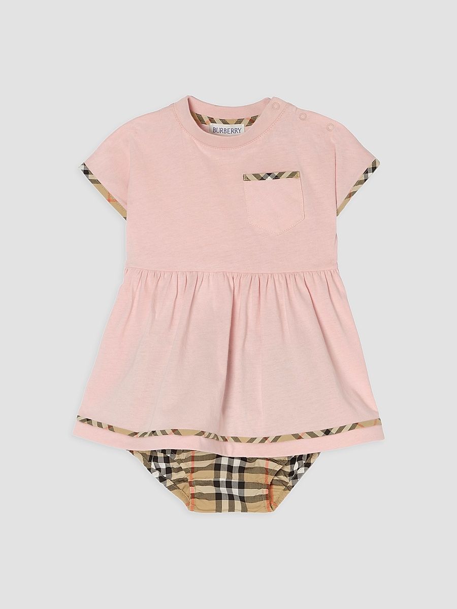 Baby Girl's Lea 2-Piece Check Cotton Dress & Bloomers Set - Bouquet - Size 12 Months