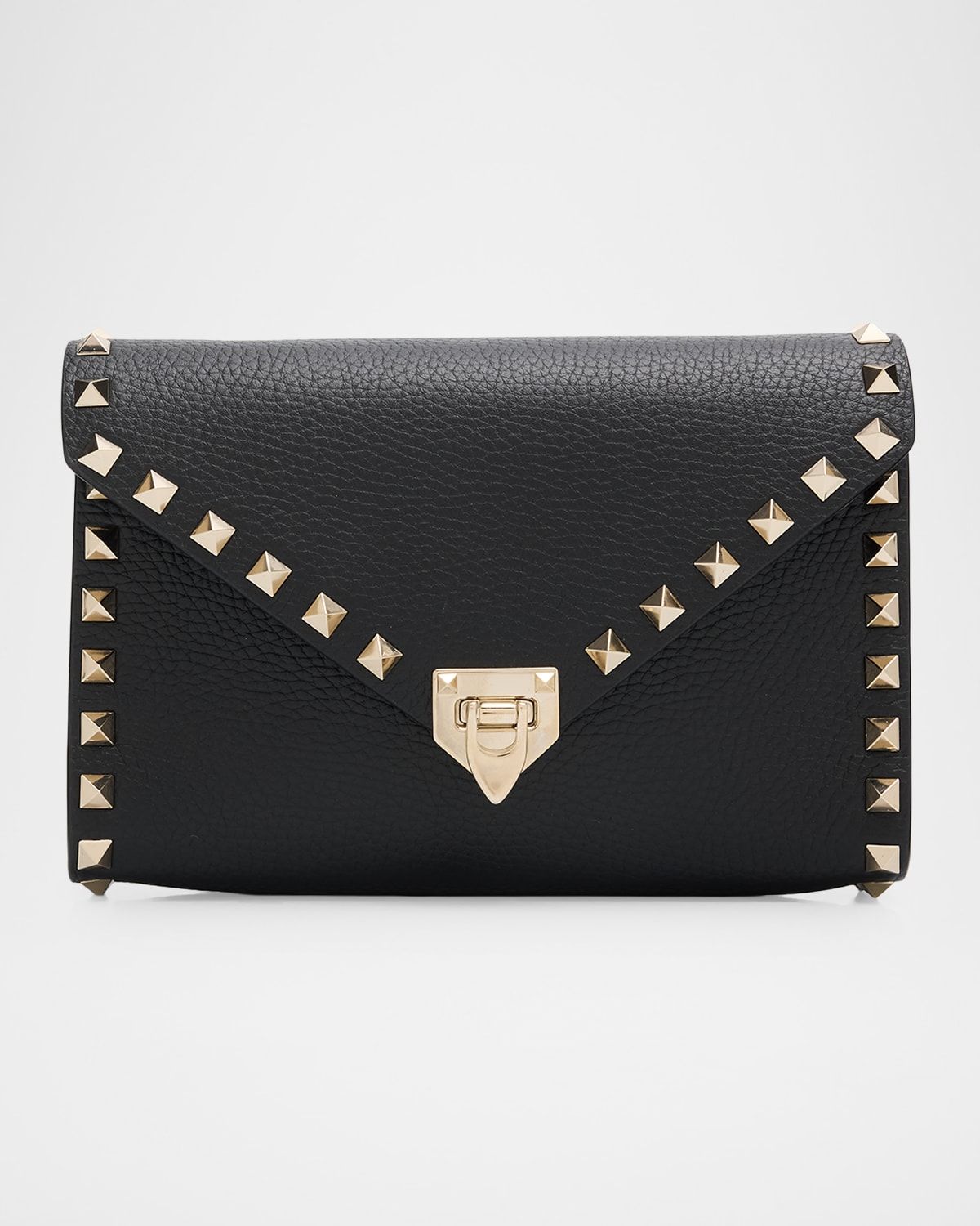 Mini Rockstud Grain Leather Clutch Bag