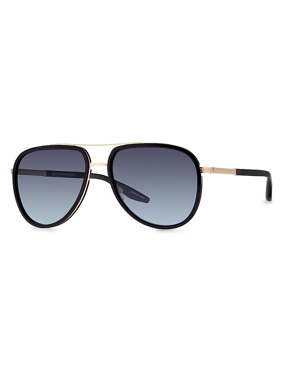 Women's Cani 58MM Aviator Sunglasses - Gradient Blue Black Gold