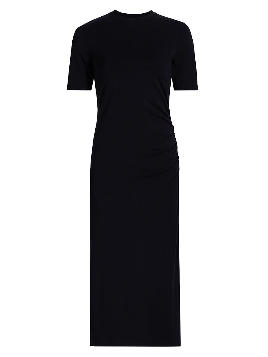 Women's Jersey Short-Sleeve Midi-Dress - Coastal Blue - Size Large