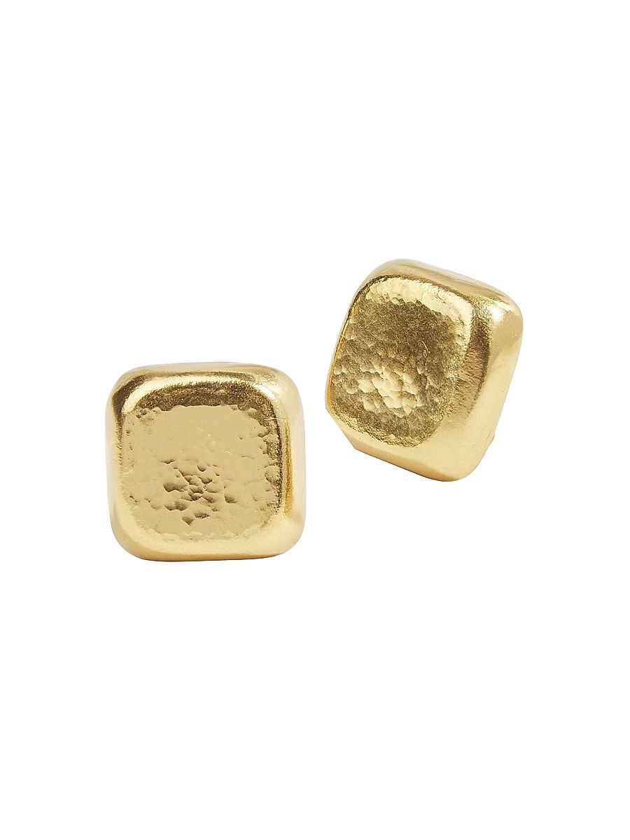 Women's Bon-Bon Chockie 24K Yellow Gold Button Earrings - Gold