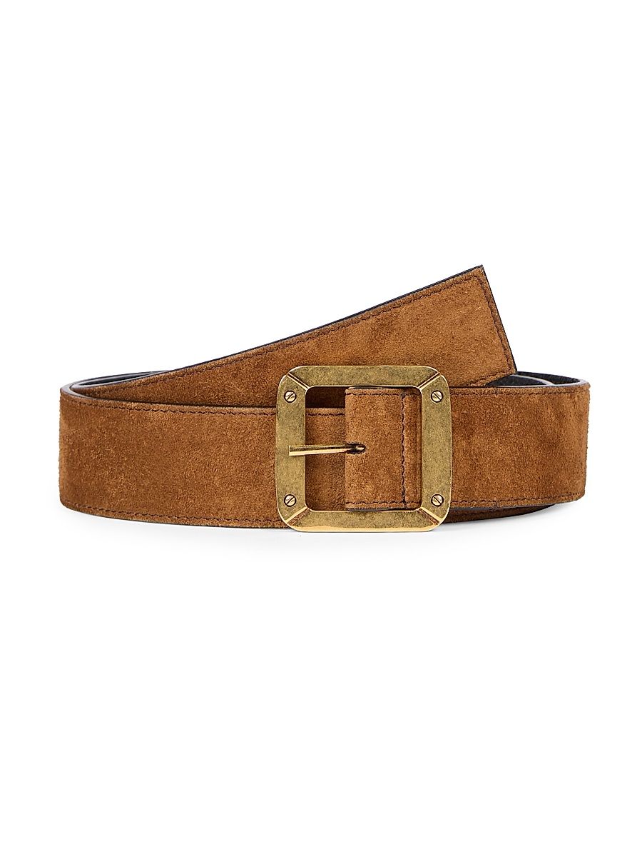 Men's Reversible Suede Belt - Cognac Brown Black - Size Large