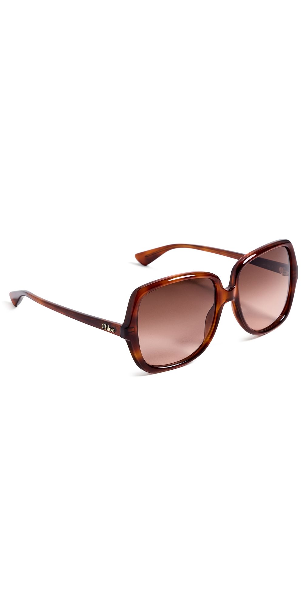 Chloé Square Sunglasses Havana/Copper One Size