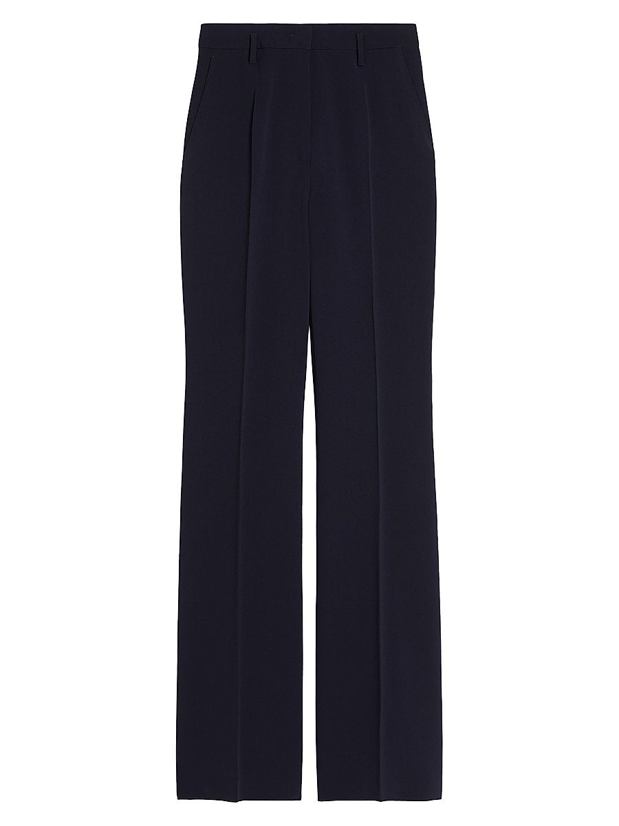 Women's Flared Cady Trousers - Navy - Size 14