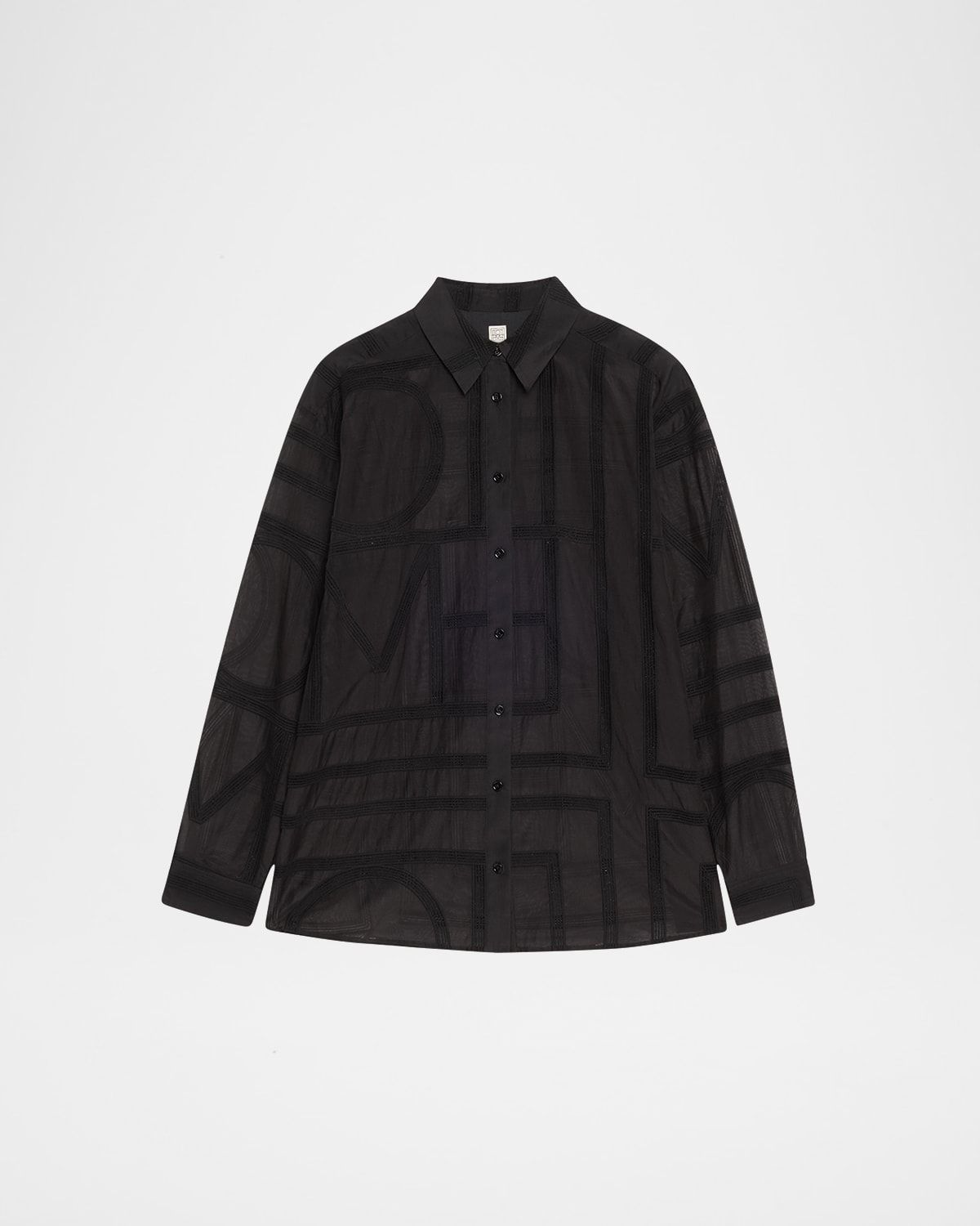 Monogram Crochet Embroidered Classic Shirt