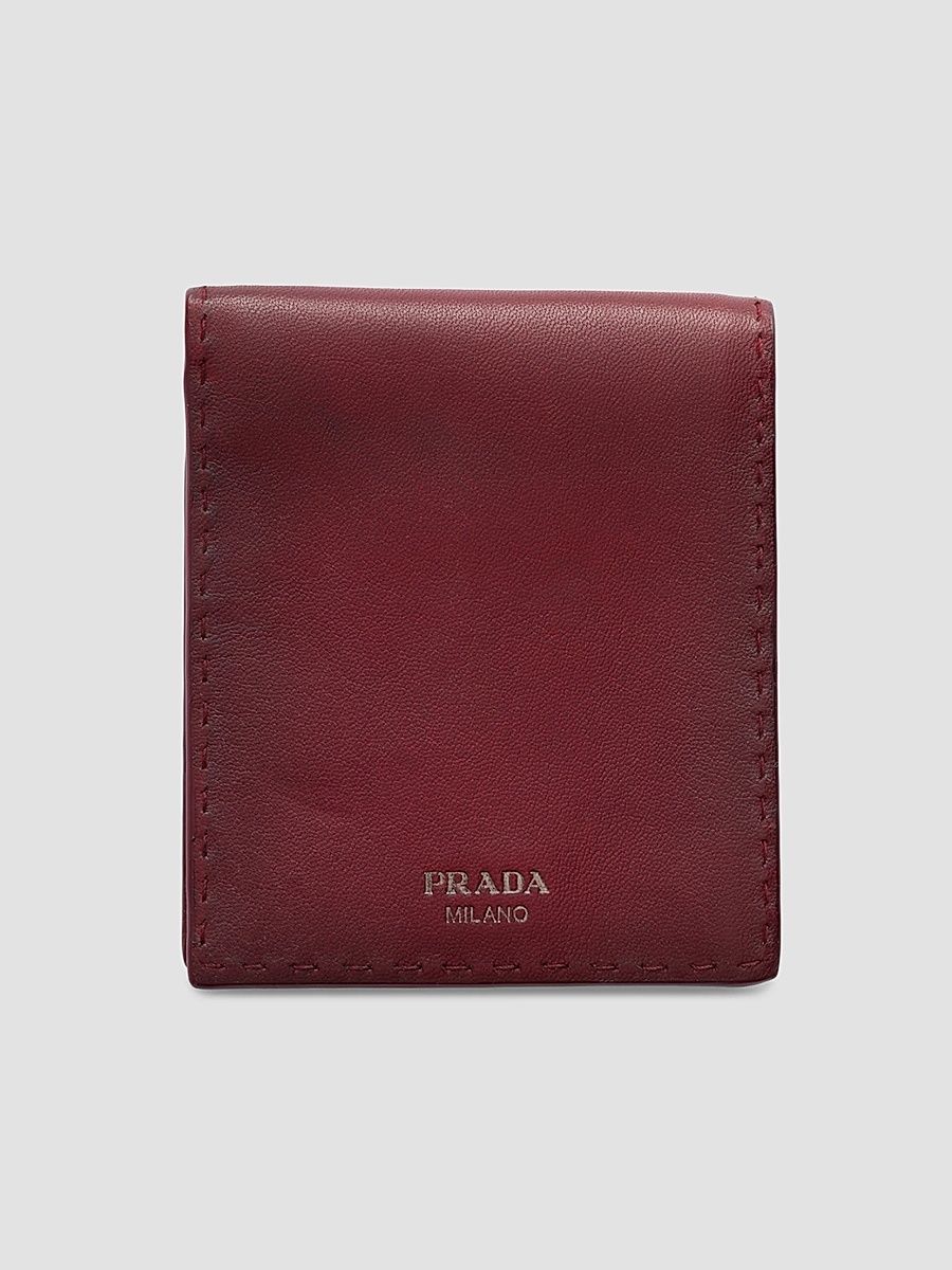 Men's Antiqued Leather Wallet - Red