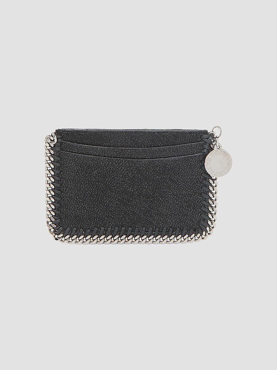 Stella McCartney Women's Falabella Chain Trim Card Case - Black
